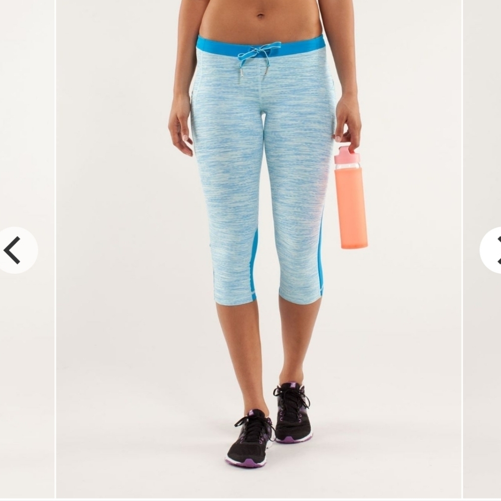 Lululemon Beach Runner CropWee Are From Space Aquamarine / Beach Blanket Blue /